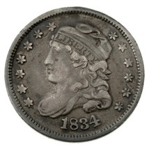 1834 Demi Dime En Très Fin VF État, Beau Détail pour Grade sur les Deux ... - $131.13