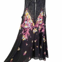 Free People Marsha Boho Printed Slip Dress Black Combo X Small - £33.53 GBP