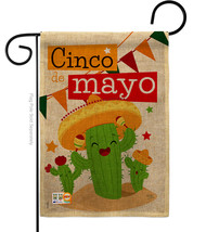 Cactus Fiesta Cinco de Mayo Burlap - Impressions Decorative Garden Flag ... - $22.97