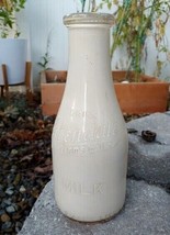 1943 Vintage Glendale Farms Dairy Milk Bottle Lakewood NJ Embossed 1 quart - $14.80