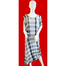 Soft Cotton Plus Size Black White Tie Dye Maxi Dress Bust size 48&quot; - $11.30