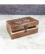 Antique Mango Wood Engraved Jewelry Storage Home Decor Accents Jewelry B... - £66.46 GBP