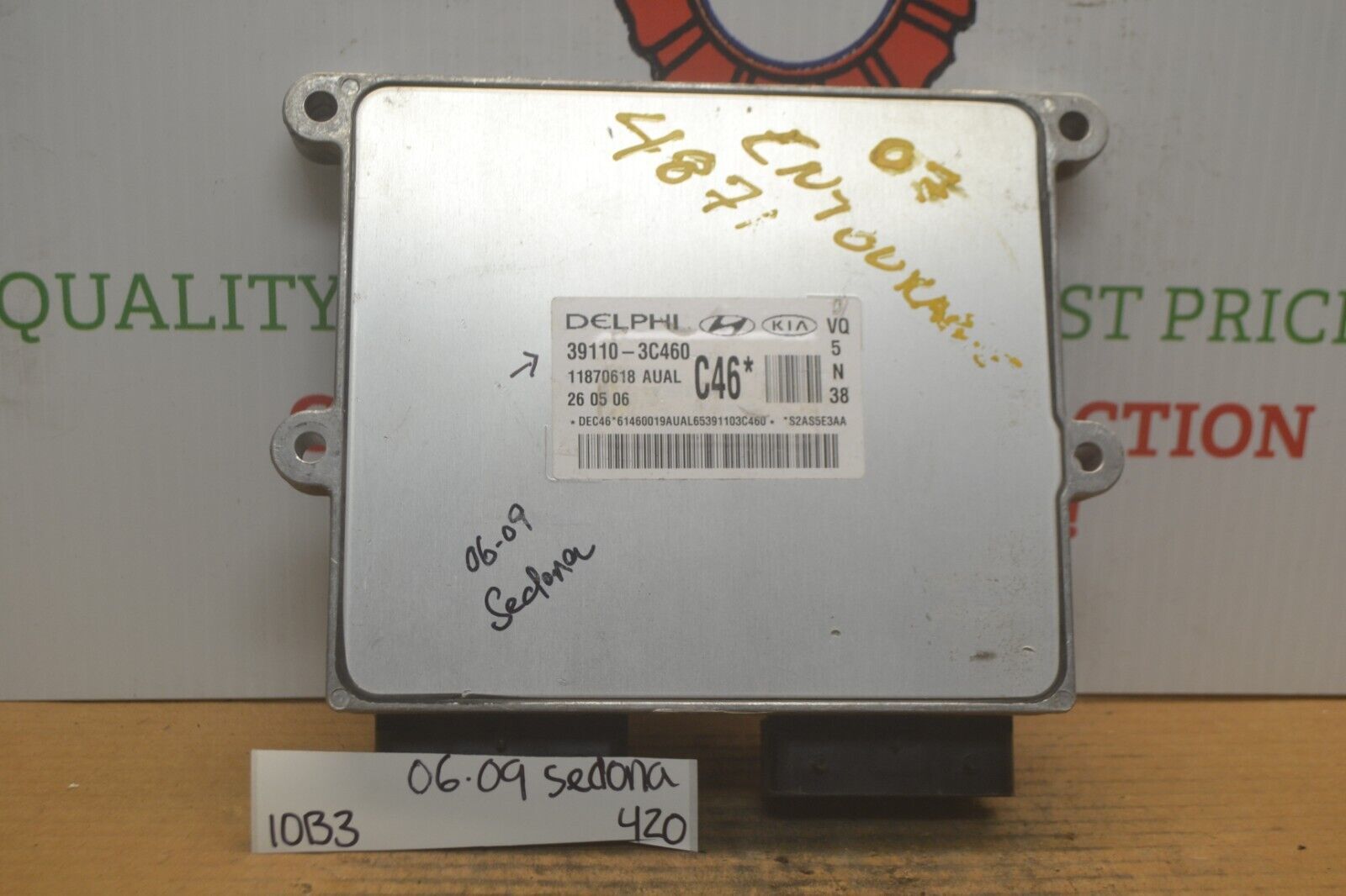Primary image for 391103C460 Kia Sedona 2006-2009 Engine Control Unit ECU Module 420-10B3