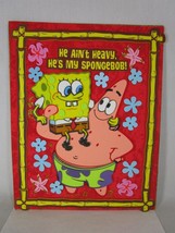 14x11&quot; SpongeBob Square Pants Patrick Funny Cartoon Wall Hanging He Ain&#39;t Heavy - £10.16 GBP