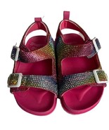 First Steps by Stepping Stones - Multicolor Rhinestones Girls Sandals si... - $9.50