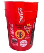 Coke Coca Cola 1- 2Pk 25oz Ea Plastic Drinking Cup 4 3/4”H x 4”W Red/Whi... - $269.13 MXN