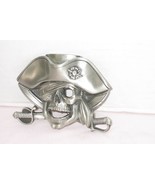 Vintage Cut Out Skull Pirate Pewter Belt Buckle; By Great American Buckl... - $24.95 CAD