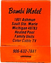 Bambi Motel, Sault Ste. Marie, Michigan Match Book Matches Matchbox - $11.99