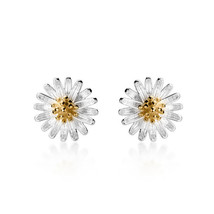 Korean Style Sunflower Daisy Flower Earrings - £7.98 GBP