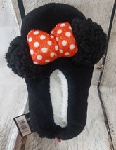 Disney Minnie Mouse Sock Slippers Black &amp; Red Size S/M (4-9) NWT - £10.39 GBP
