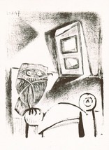 Picasso 1956 Lithograph Vintage Pablo Picasso Rare Art Hibou à La Chaise Owl Art - £166.68 GBP