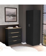 Black 2PC Bedroom Set: London Armoire + Baltimore Shoe Rack - $13,288.40 MXN