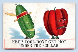 Comic Dressed Anthropomorphic Fruit Keep Cool Don&#39;t Get Hot  DB Postcard Q10 - £9.28 GBP