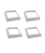 4 Packs 4 Inch Vinyl Post Skirt/England Style Fence Post Cups White/Two-... - €6,20 EUR