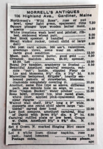 1961 Morrell&#39;s Antiques Shop Advertisement Gardiner Maine New England F14D - $372.61 MXN