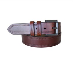 Lejon Leather Goods Men&#39;s Double Haul Merlot Belt Dark Brown - $762.60 MXN