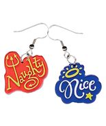 NAUGHTY or NICE ?? Funky EARRINGS-Attitude Mismatched Charm Diva Novelty... - $6.83