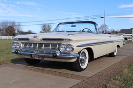 1959 Chevrolet Impala convertible white | 24x36 inch POSTER | classic - £17.58 GBP