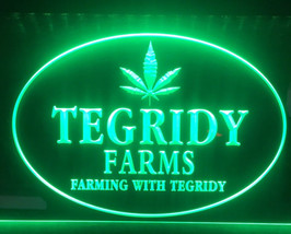 Tegridy Farms Grow Room Marijuana Leaf Large Led Neon Sign Home Decor Glowing - £21.10 GBP+