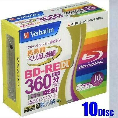10 Discs Verbatim Blu ray 50gb 2x Blank Rewritable Bluray BD-RE DL repack - $49.49