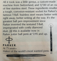 1963 Parker Jotter Ball Pens Advertisement Vintage Stainless Writing DWJJ17 - $27.51 CAD