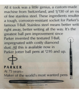 1963 Parker Jotter Ball Pens Advertisement Vintage Stainless Writing DWJJ17 - €17,46 EUR