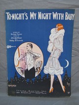 Antique 1900&#39;s &quot;Tonight&#39;s My Night With Baby&quot; Sheet Music #159 - $19.79