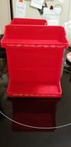 Vintage 50s RED Lustro Ware L-50 Spice Rack Shelf Plastic Cabinet Rare HTF EUC - £35.97 GBP