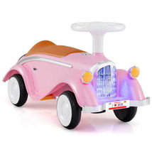Toddler Ride on Toy Classic Sliding Car with Horn and LED Headlight-Pink... - $75.39