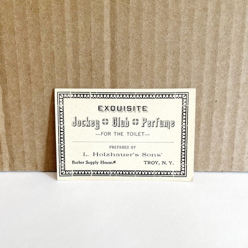 Jockey Club Perfume L. Holzhauer's Sons Antique Labels 1900s 2.25 x 3 Barber  Item image 2