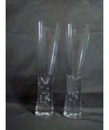 Krosno Verve Champagne Flute Crystal Glass Bubble Stem Crate Barrel 8.25 - £15.98 GBP