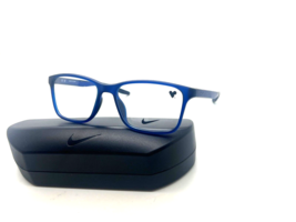 NEW NIKE 7117 414 MATTE BLUE OPTICAL Eyeglasses FRAME 54-16-140MM WITH CASE - $58.17