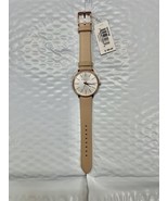 Womens Michael Kors Pyper Quartz Leather White Dial Rose Gold MK2748 New - £62.76 GBP