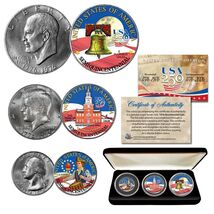 1776–2026 America 250th Anniversary 1976 3-Coin Set AMERICA250 with BOX - $30.95