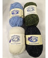 NEW Jamieson&#39;s Shetland Spindrift yarn Charcoal Moss Blue Danube Natural... - £32.11 GBP