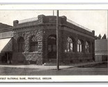 First National Bank Building Prineville Oregon OR 1909 DB Postcard H28 - $7.87