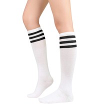Womens Athletic Socks Outdoor Sport Socks Knee High Socks Stockings Casual Strip - £13.30 GBP