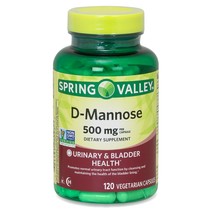 Spring Valley, D-Mannose 500 mg, Veg Capsules, 120 Count..+ - $39.59