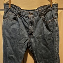 George Straight Jeans Size 36x32 Mens Mid Rise Medium Wash Blue - £12.52 GBP