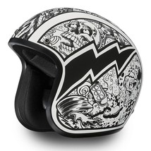 Daytona Helmets Cruiser - W/ GRAFFITI Vintage Bike DOT Motorcycle Helmet DC6-G - £89.17 GBP