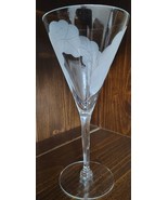 Vintage etched wine/coctail glasses, leaf design, set of 8 glasses - $1,127.88 MXN