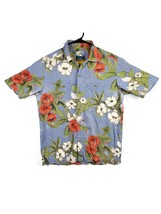 Tommy Bahama Silk Embroidered Button Down Shirt Size Mens Size L Hibiscu... - £19.79 GBP