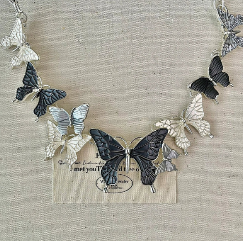 Cool wind butterfly necklace Mori department delicate niche design perso... - $19.80