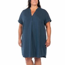 Hilary Radley Women&#39;s Plus Size 3X Navy Short Sleeve Side Pockets Dress NWT - $16.19