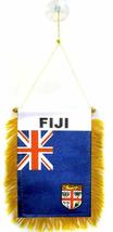 Fiji Mini Flag 4&quot;x6&quot; Window Banner w/suction cup - £2.30 GBP