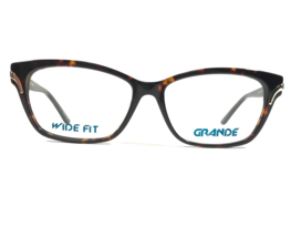 Grande GR 810 Capri Tortoise Eyeglasses Frames Wide Fit XL Cat Eye 56-17-145 - £28.19 GBP