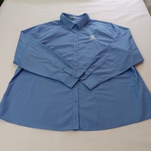 SONOCO Shirt Port Authority Men&#39;s Blue Button-Up Employee Measured Chest... - $13.85