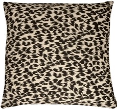 Leopard Print Cotton Small Throw Pillow, with Polyfill Insert - £15.65 GBP