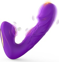 Sex Toy Dildo Vibrator - 3 in1 Sex Clitoral Stimulator for Women 10 Flaping Mode - £19.02 GBP