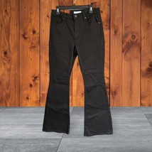 Antonio Melani Jeans Womens 31 Flare Bellbottom Black Denim Dark Wash MS... - $45.00